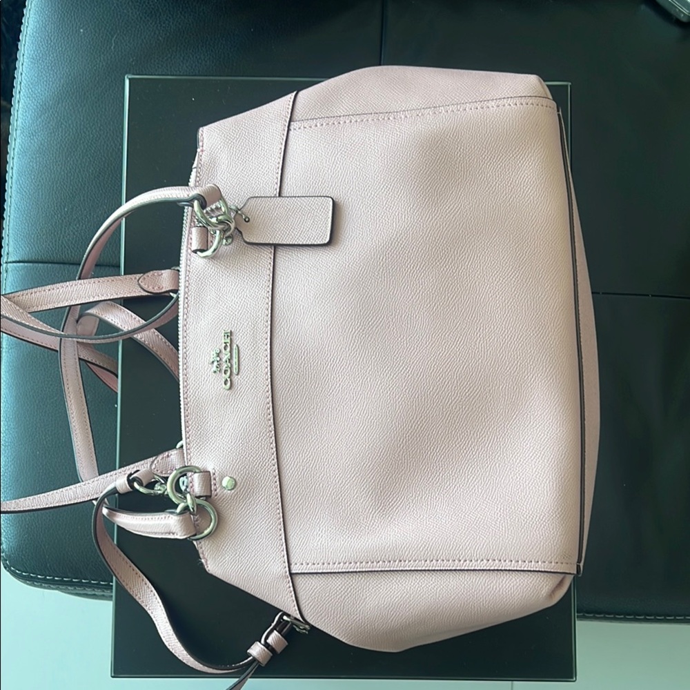 Coach Pink Pebbled Leather Tote